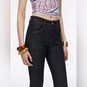 Miss Sixty Flare Jeans - Mid-Rise/High-Rise - Deep Blue